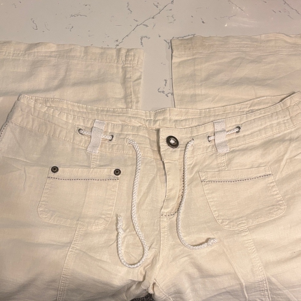 Asphalt Kids' Cream Drawstring Casual Pants